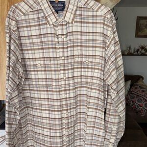 Men's Plaid rough stock pearl snap